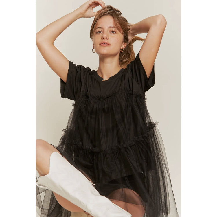 Jade by Jane Tulle short sleeve Top