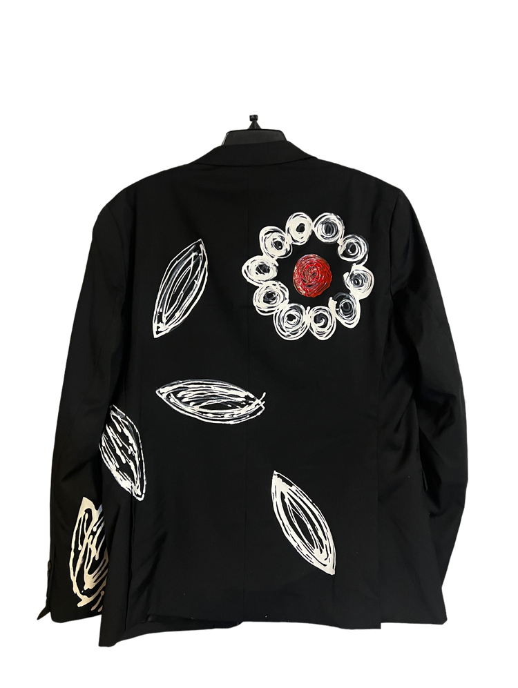 The Abstract Black Oversized Blazer