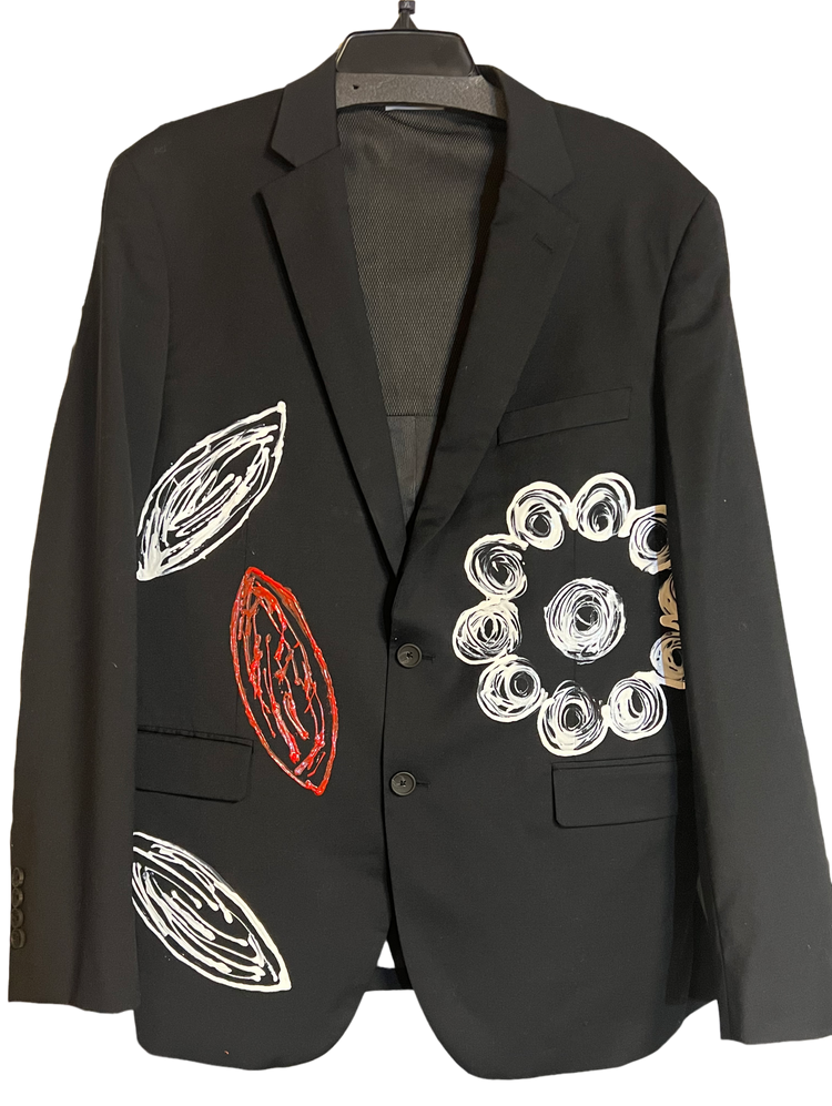 The Abstract Black Oversized Blazer