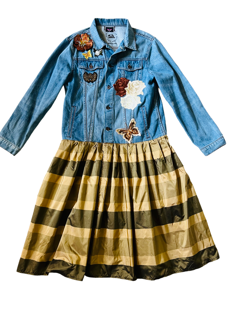 Denim in Drama Jean full-size Coat