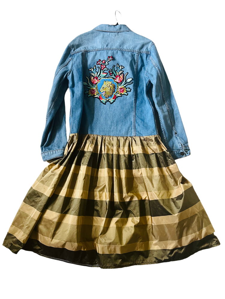 Denim in Drama Jean full-size Coat