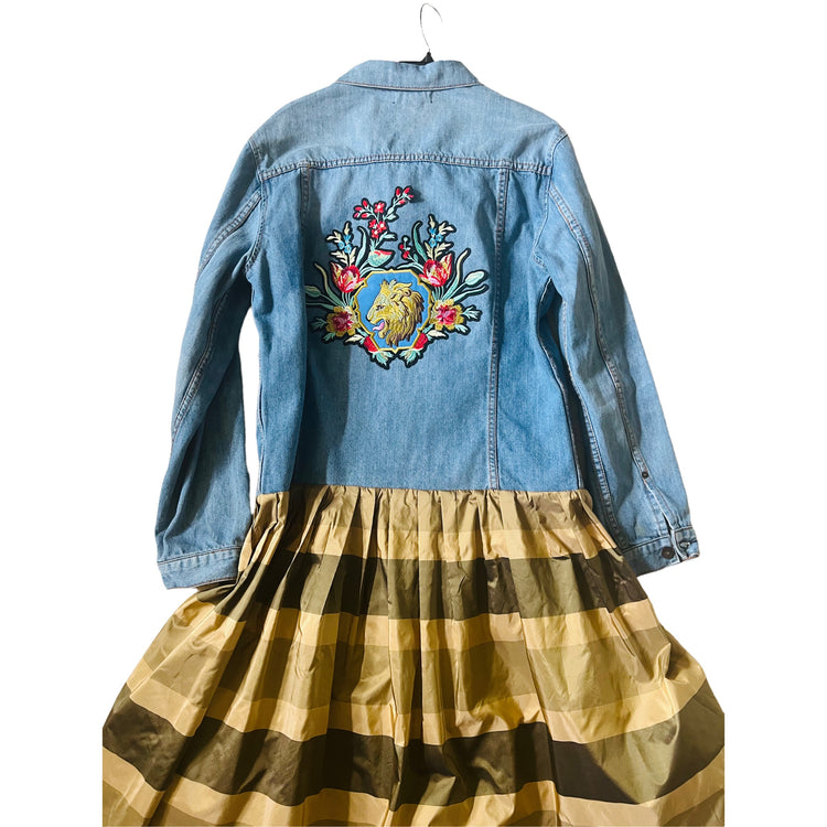 Denim in Drama Jean full-size Coat