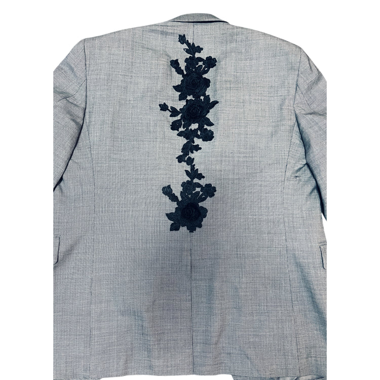 The Ebony Star Gray 2 button blazer
