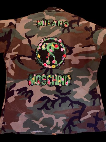 Milano Bright Design Camouflage jacket large long