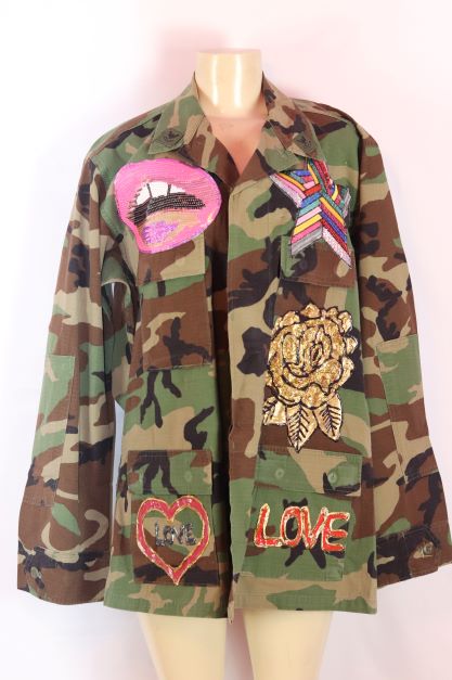 Transform Camouflage Butterfly theme large long jacket