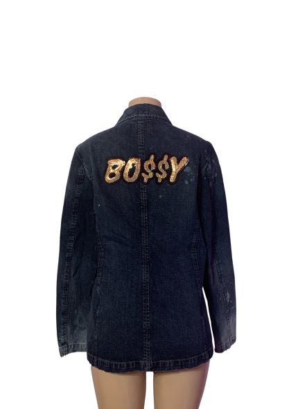 Boss Queen Dyed Denim Blazer size XL