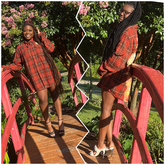 Her Style oversized custom flannel size XL