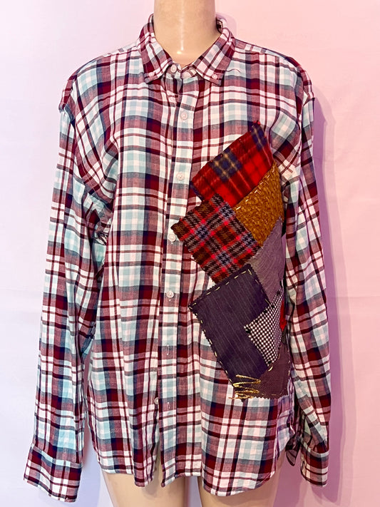 Womens flannel “BOSS” themed long sleeve shirt size XL