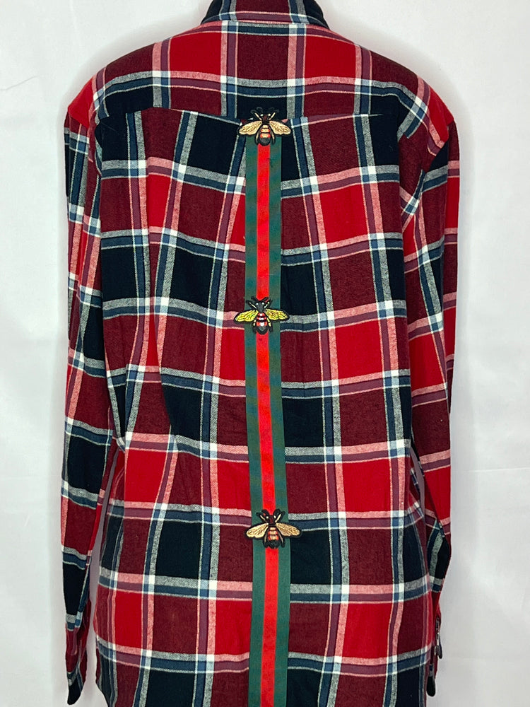 Amore Red Flannel Custom Shirt size Med