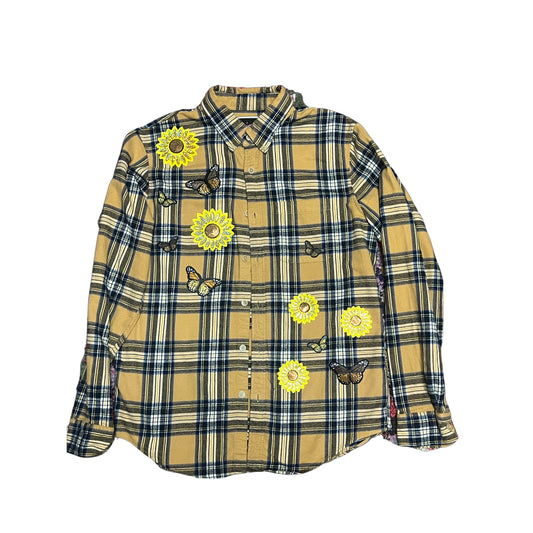 The Choice yellow flannel shirt size med