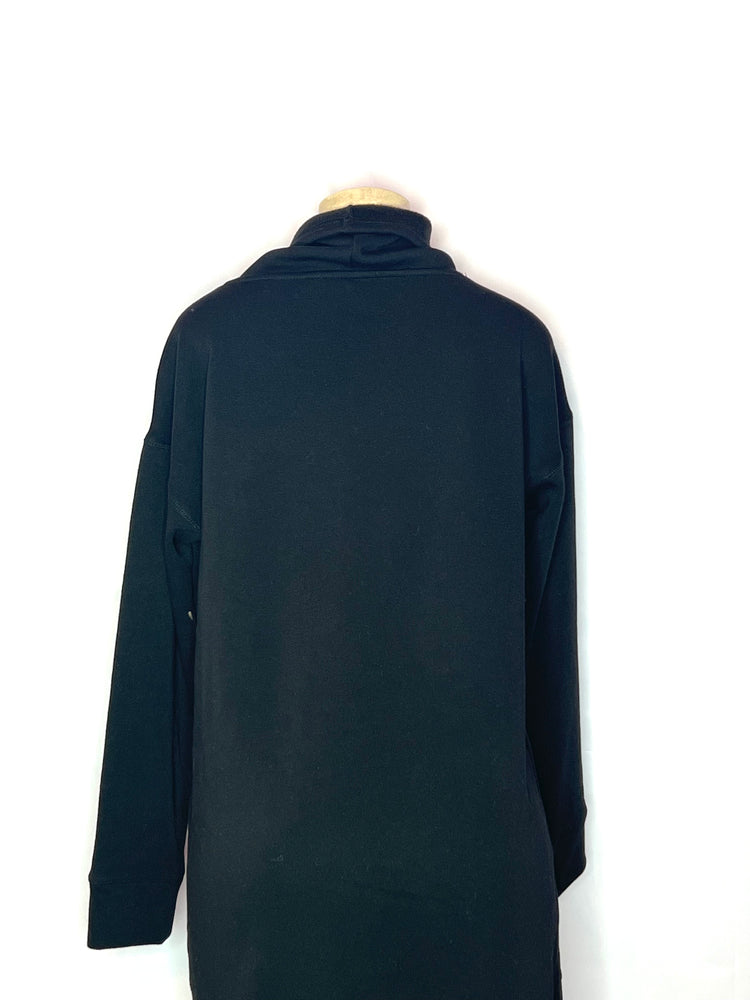 Black cowl neck sweatshirt dress size small