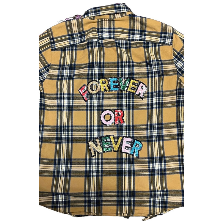 The Choice yellow flannel shirt size med