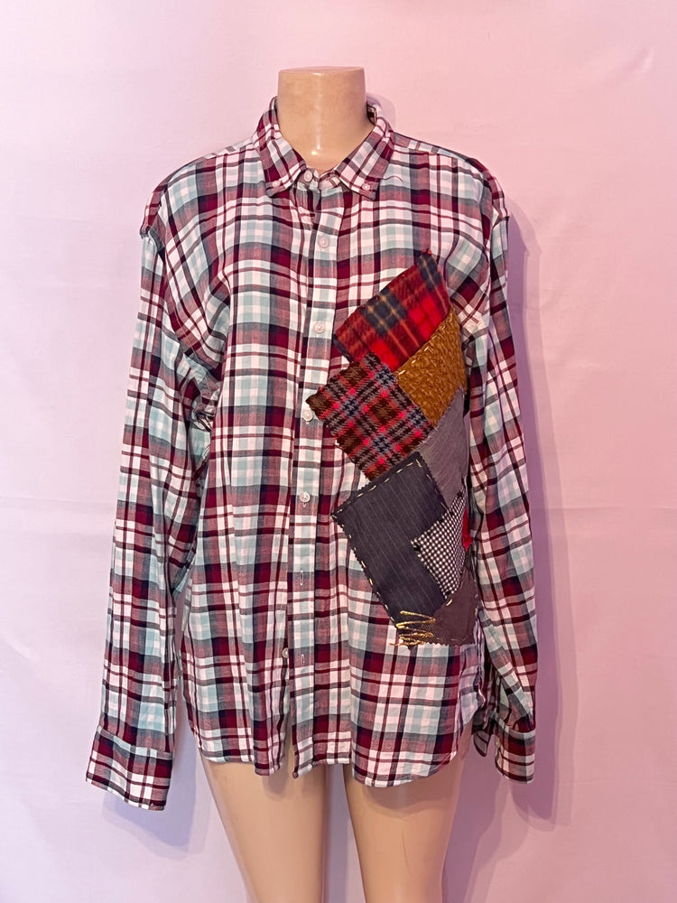 Womens flannel “BOSS” themed long sleeve shirt size XL