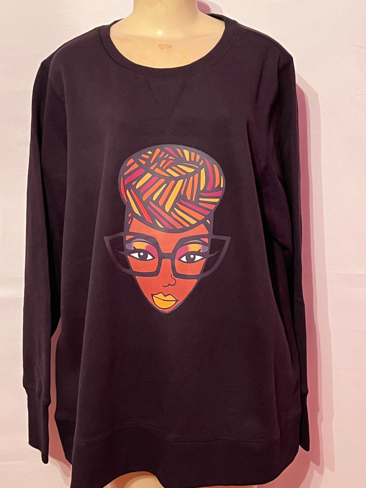 Black Nubian Crewneck long sleeve sweatshirt 2X