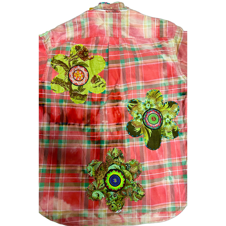 Namaste custom dyed flannel shirt size med
