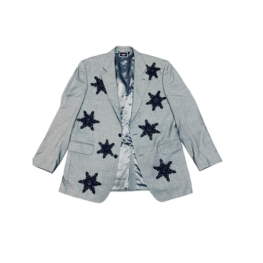 The Ebony Star Gray 2 button blazer