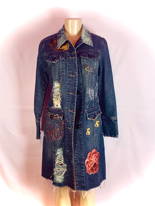 Royalty Theme Denim Duster Med