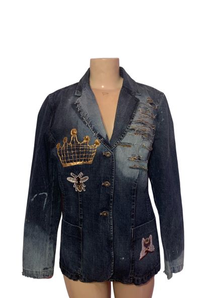 Boss Queen Dyed Denim Blazer size XL