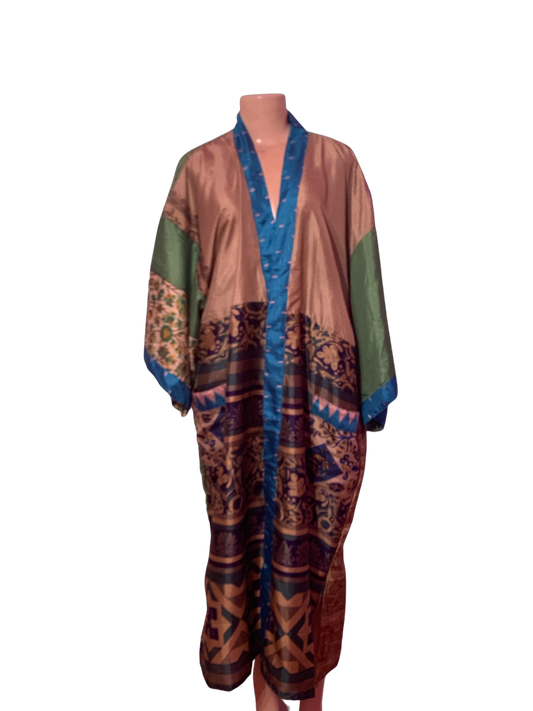 Silk kimono Green Multi