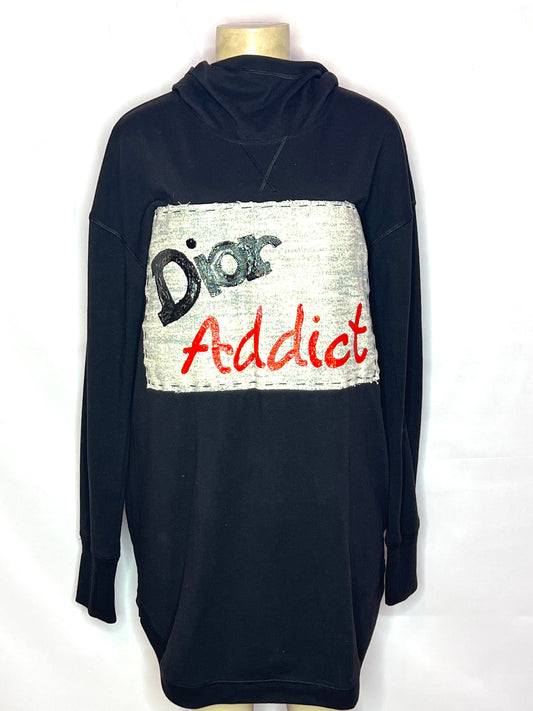 Black hooded sweatshirt Addict dress size large