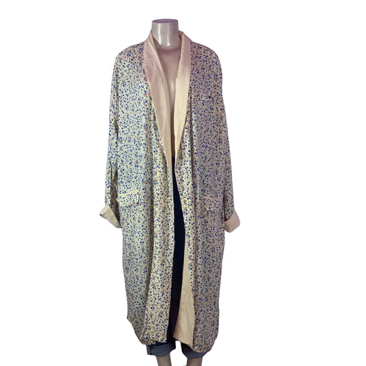 Free People Floral Open Duster Med
