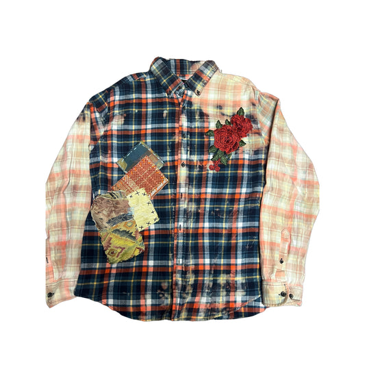 DG Love custom dyed flannel shirt size Xlarge