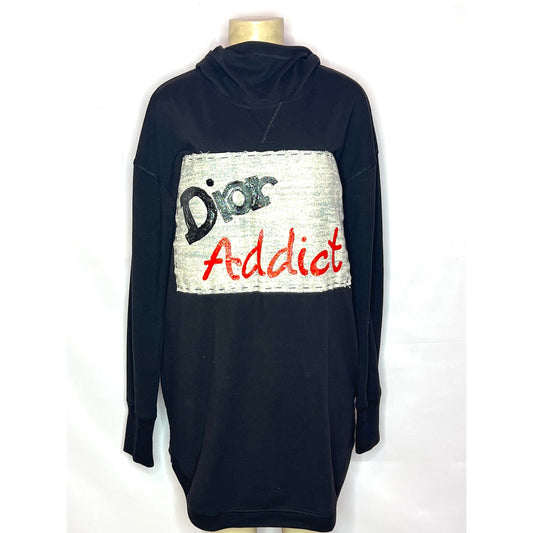 Black hooded sweatshirt Addict dress size large